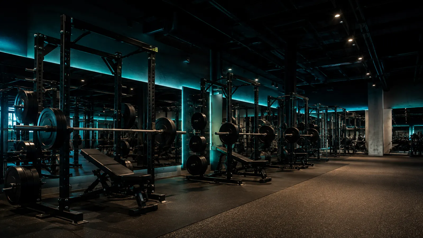Interior Ruang Angkat di Aurora Fitness
