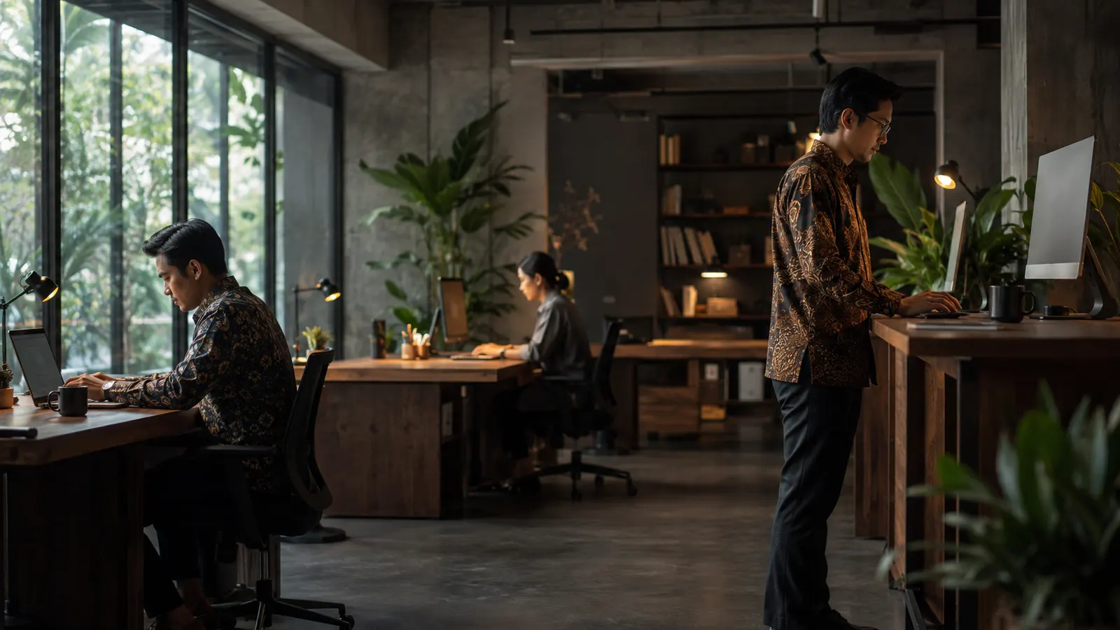 Ruang kerja terbuka Meridian Consulting